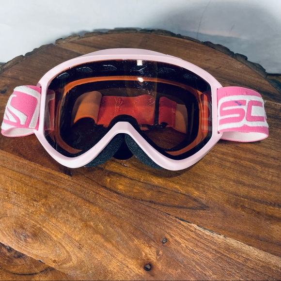pink ski glasses
